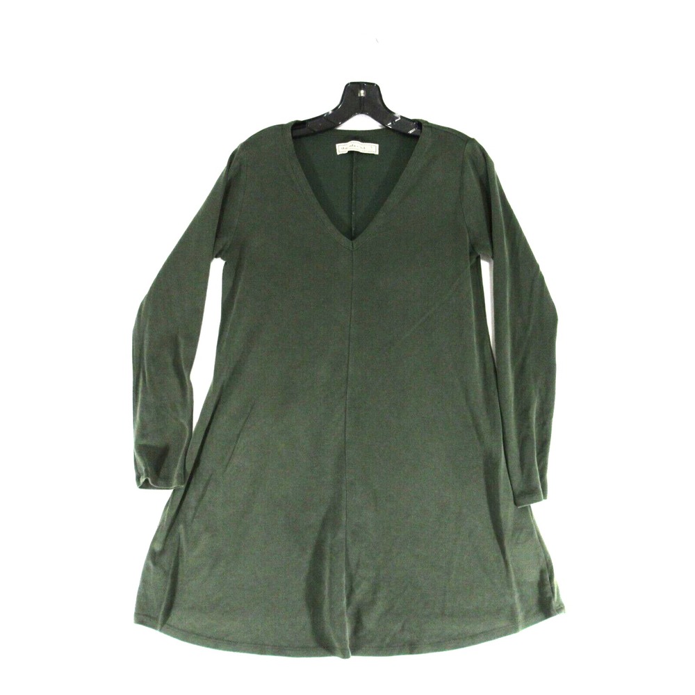 Abercrombie and Fitch V-neck Womens Long Top Size Small Green Long Sleeve